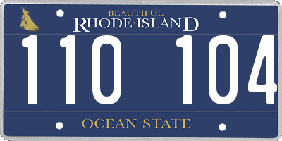RI license plate 110104
