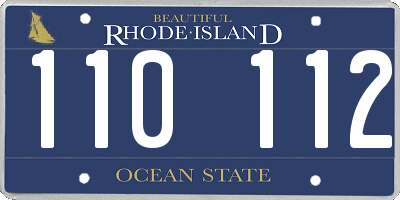RI license plate 110112