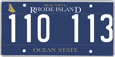 RI license plate 110113