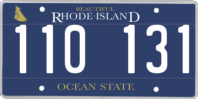 RI license plate 110131