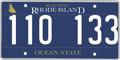 RI license plate 110133