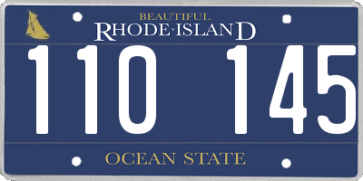 RI license plate 110145