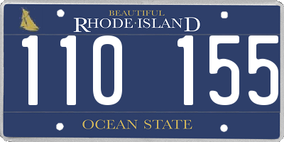 RI license plate 110155