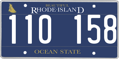 RI license plate 110158