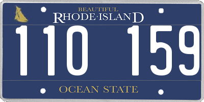 RI license plate 110159