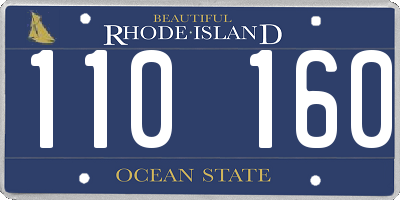 RI license plate 110160