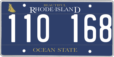 RI license plate 110168