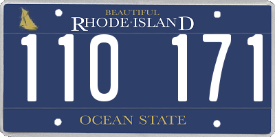 RI license plate 110171