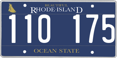RI license plate 110175