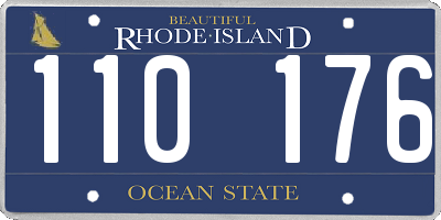 RI license plate 110176