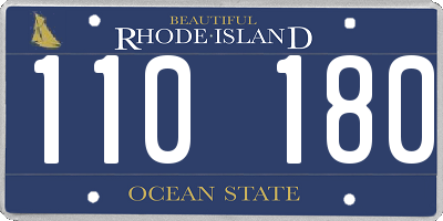 RI license plate 110180