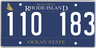 RI license plate 110183