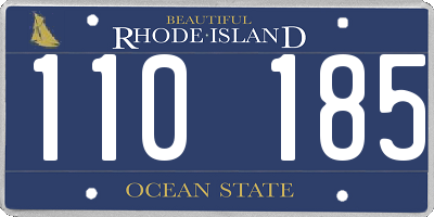 RI license plate 110185