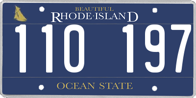 RI license plate 110197