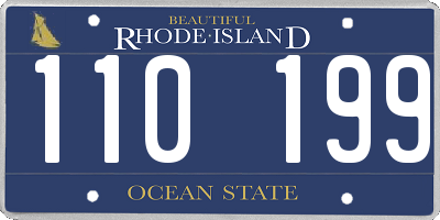 RI license plate 110199