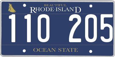 RI license plate 110205