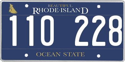 RI license plate 110228