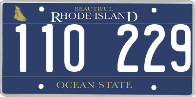 RI license plate 110229