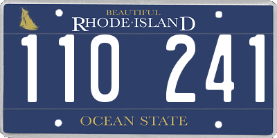 RI license plate 110241
