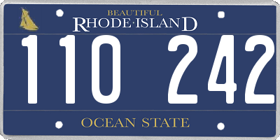 RI license plate 110242