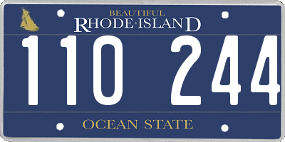 RI license plate 110244