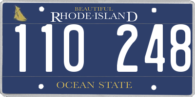 RI license plate 110248