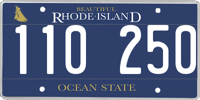 RI license plate 110250