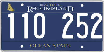 RI license plate 110252