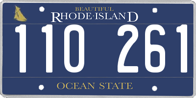 RI license plate 110261