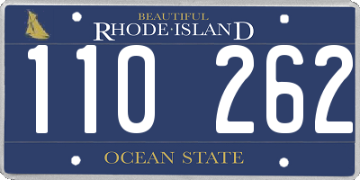 RI license plate 110262