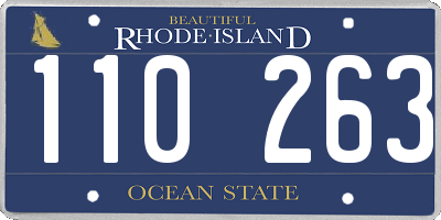 RI license plate 110263