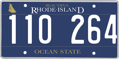RI license plate 110264