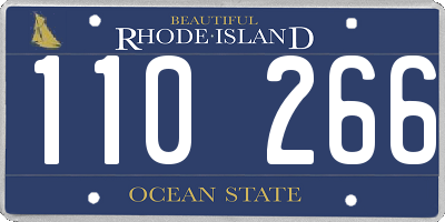 RI license plate 110266
