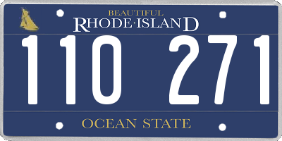 RI license plate 110271