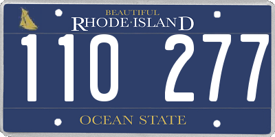 RI license plate 110277
