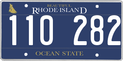 RI license plate 110282