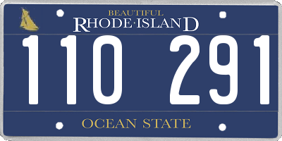 RI license plate 110291