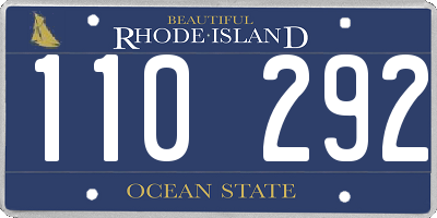 RI license plate 110292