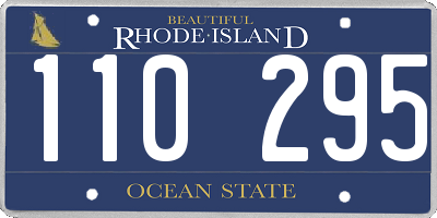 RI license plate 110295