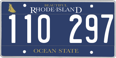 RI license plate 110297