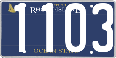 RI license plate 1103