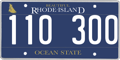RI license plate 110300