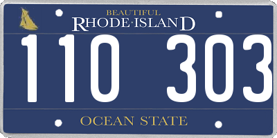 RI license plate 110303