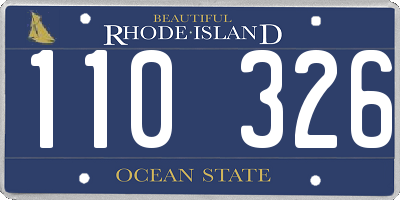 RI license plate 110326