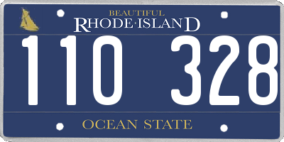 RI license plate 110328