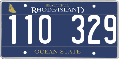 RI license plate 110329