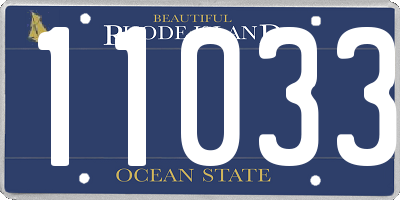 RI license plate 11033