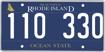 RI license plate 110330
