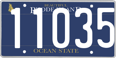 RI license plate 11035