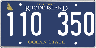RI license plate 110350